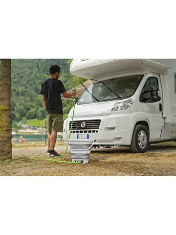 Opvouwbare emmer met batterijpomp - 15 liter