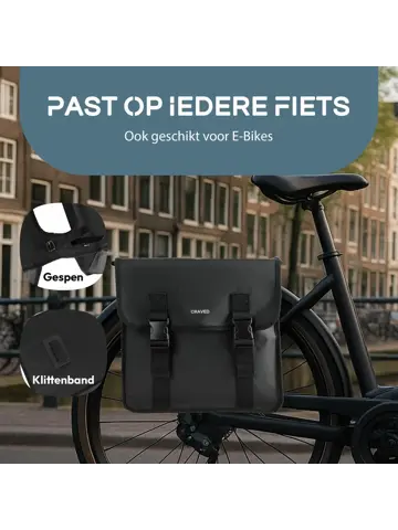Craved Dubbele Fietstassen - 40 Liter