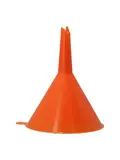 Set van 4 oranje kunststof trechters