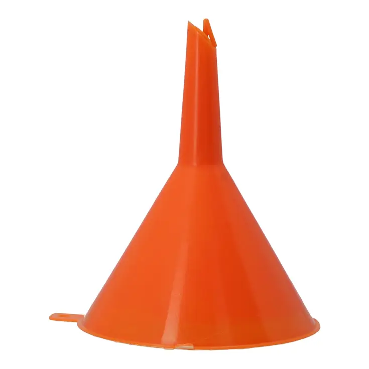 Set van 4 oranje kunststof trechters