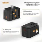 Universele Wereldstekker met kabel - 70W