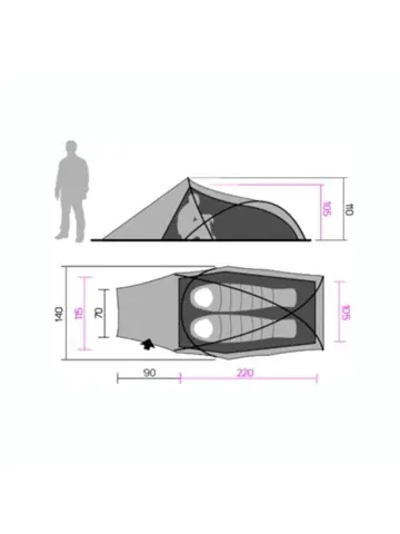 Rider 2 Manderin Red II  tent