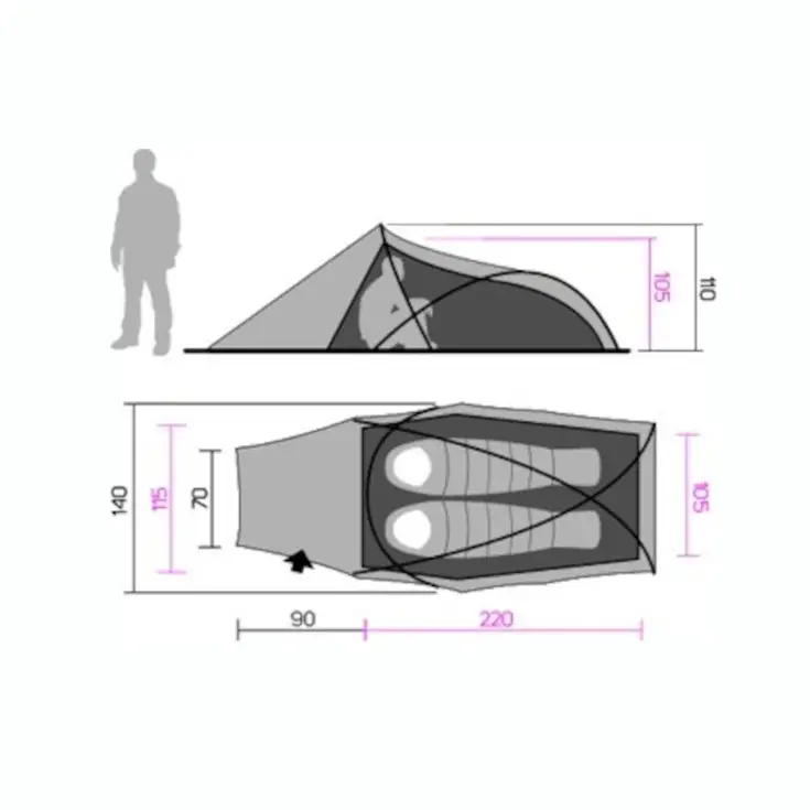Rider 2 Manderin Red II  tent