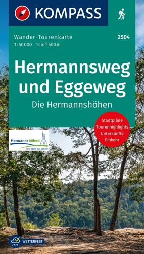 Wander-Tourenkarte 2504 Hermannsweg & Eggeweg