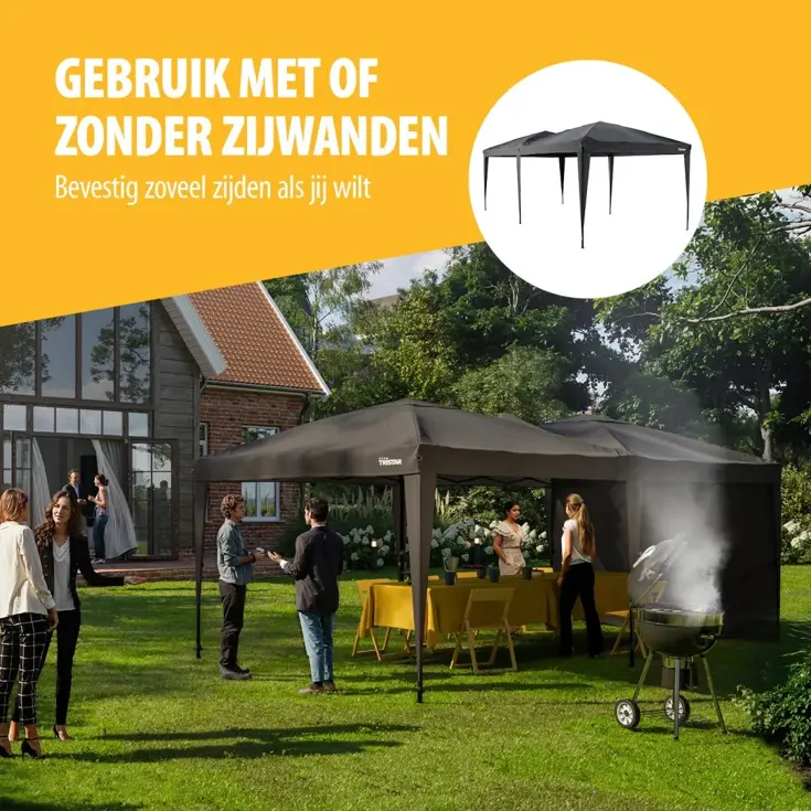 Partytent 6x3m - PT-7809 - Antraciet - Easy Up