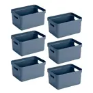 Sigma home - Opbergbox - 5L blauw - 6-delig
