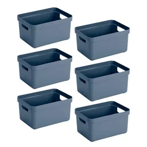 Sigma home - Opbergbox - 5L blauw - 6-delig