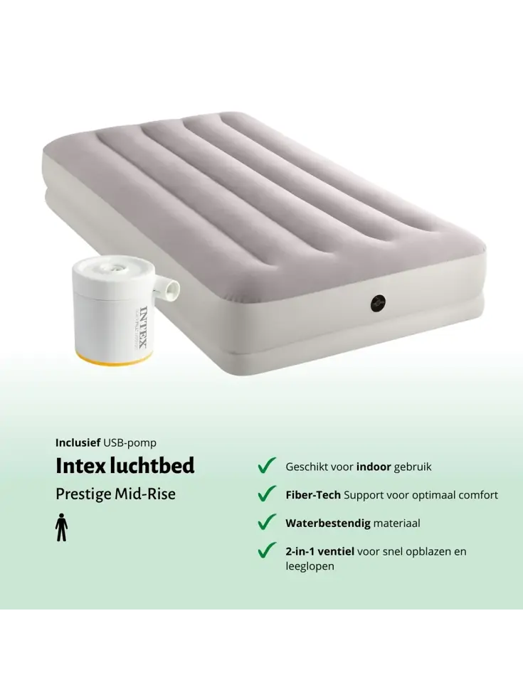 Luchtbed - Intex - 1P - 99x191 +Pomp