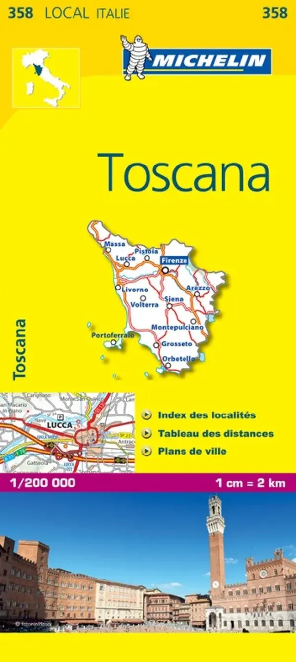 Michelin Local Wegenkaart 358 Toscana