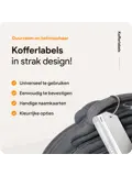 Aluminium kofferlabels – 4 stuks – Zilver