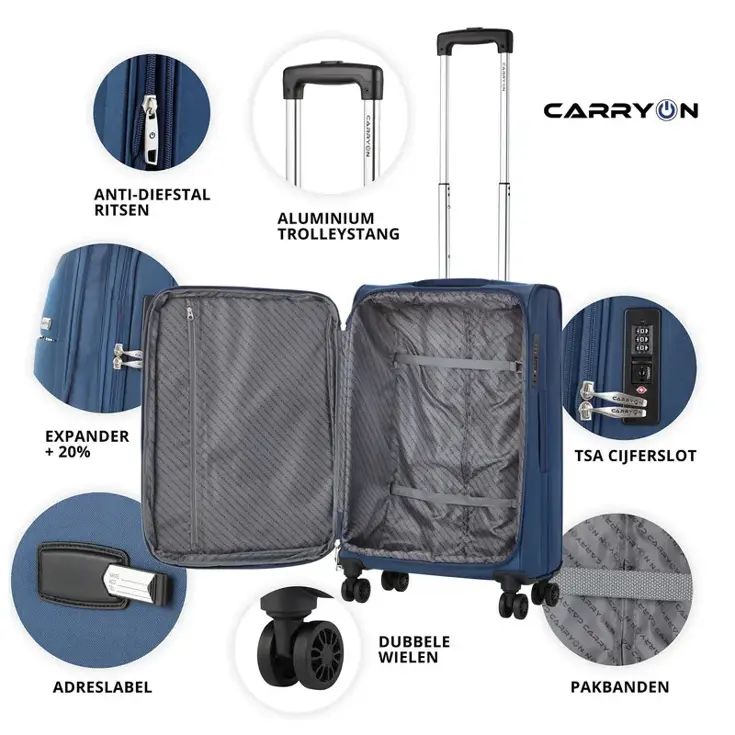 Air Zachte handbagage koffer 55cm
