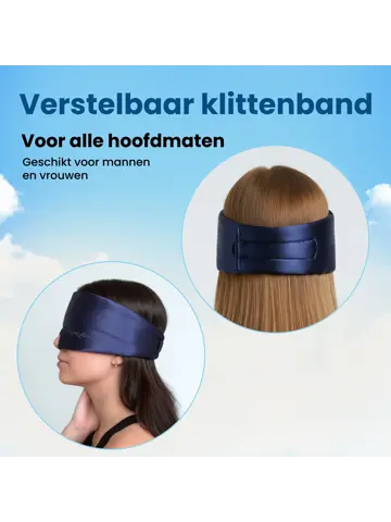 Zijden Slaapmasker - Donkerblauw - PurelyGoods