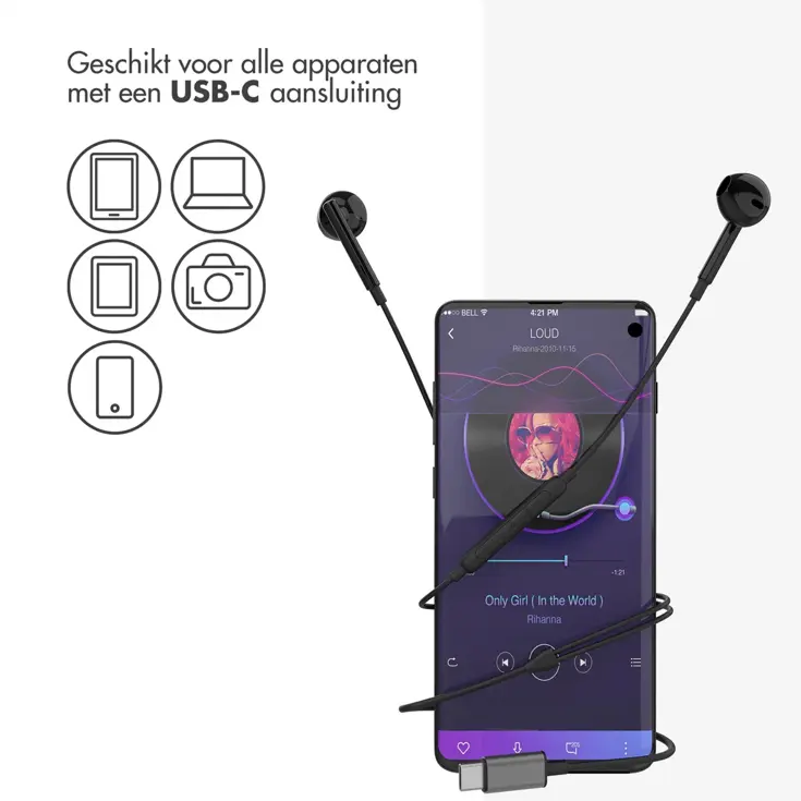 Wired in-ear headset Type-C
