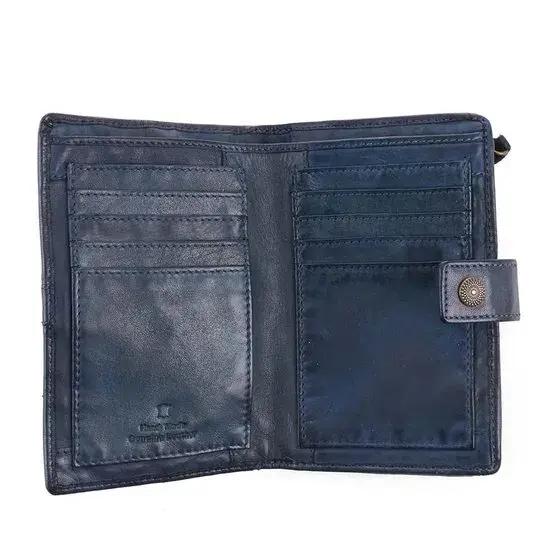 Sanne - Portemonnee - Leer - Overslag - Studs