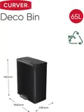 Curver Decobin Prullenbak - 65L - Zwart
