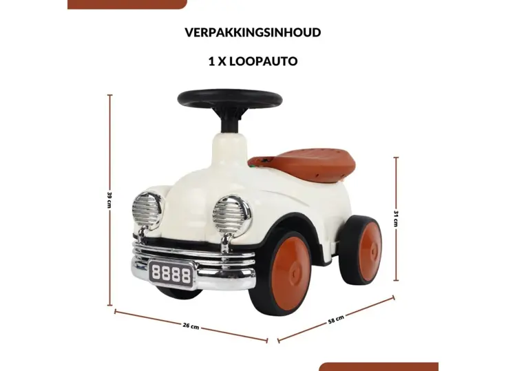 Auto Loopfiets XLT - Retro Look