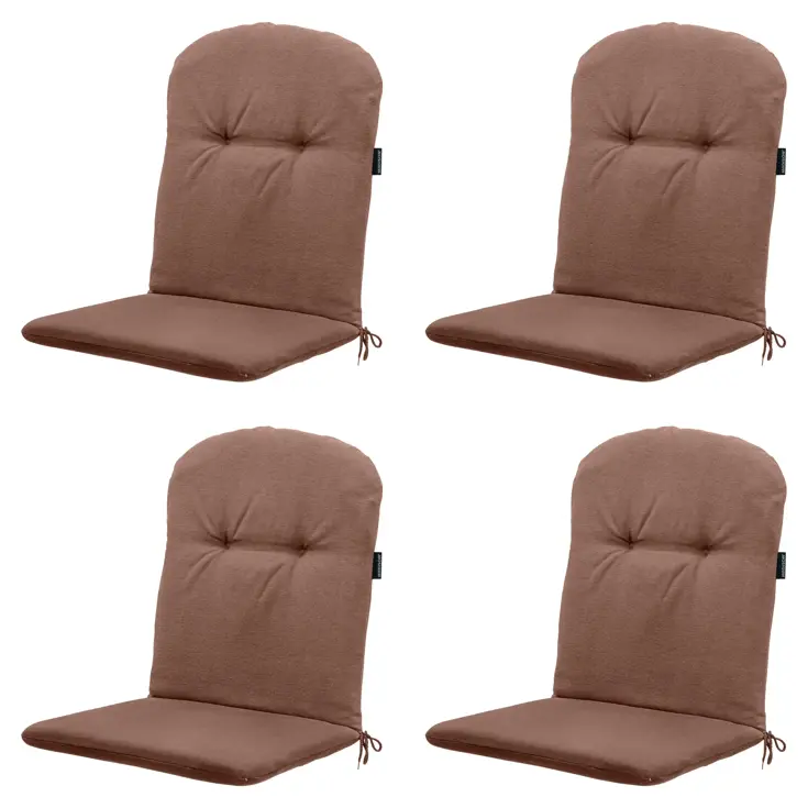 Panama - Kuipstoelkussen Hoge rug - Set van 4