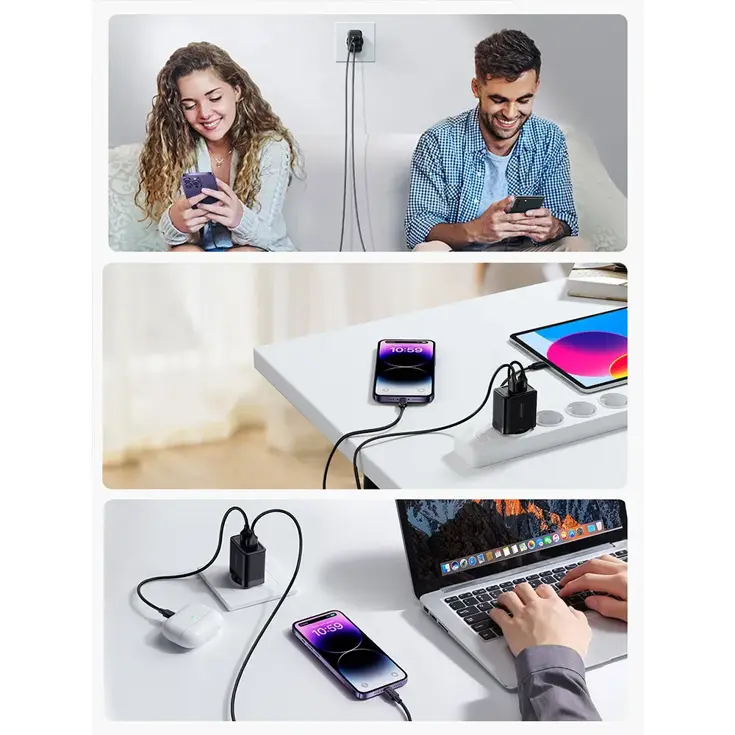 2-Poort Adapter USB-A - Zwart