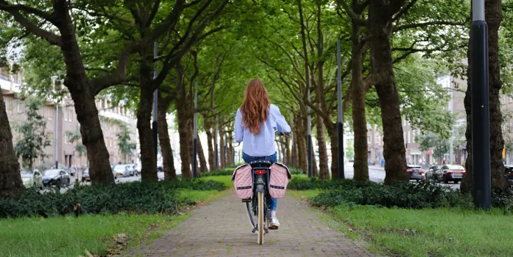 Quilt - Dubbele fietstas - Roze