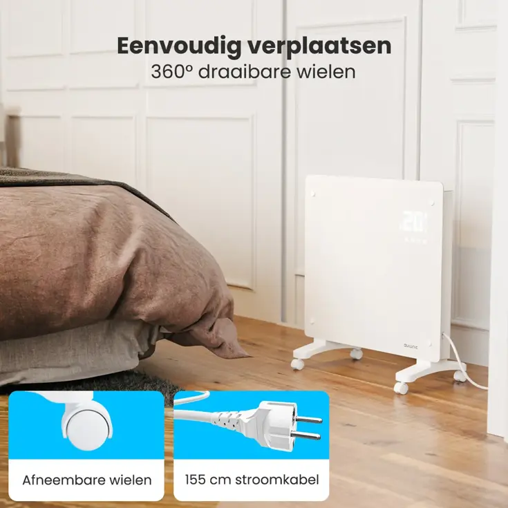 Convectorkachel – 1000W – Wit