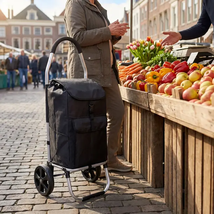 Boodschappenwagen 40L inklapbaar
