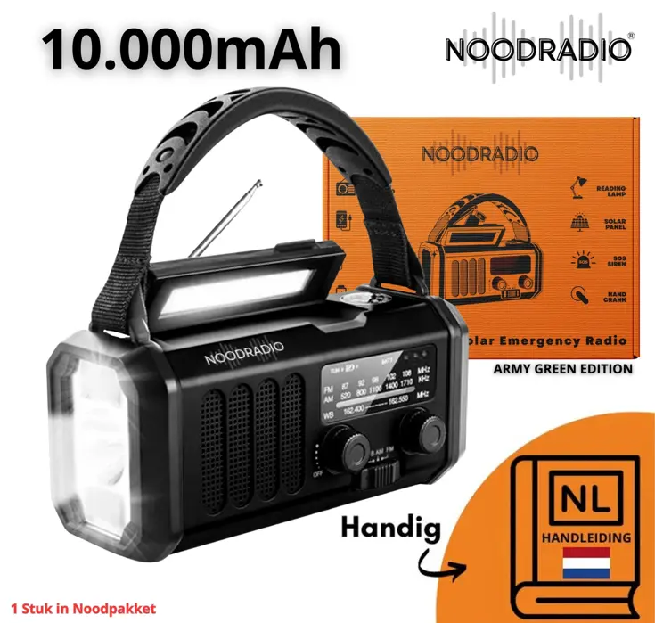 Noodpakket XXL-Noodradio, Kooktoestel & Powerbank