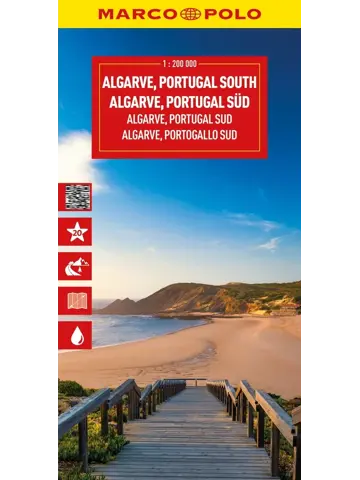 Wegenkaart Algarve Portugal Zuid