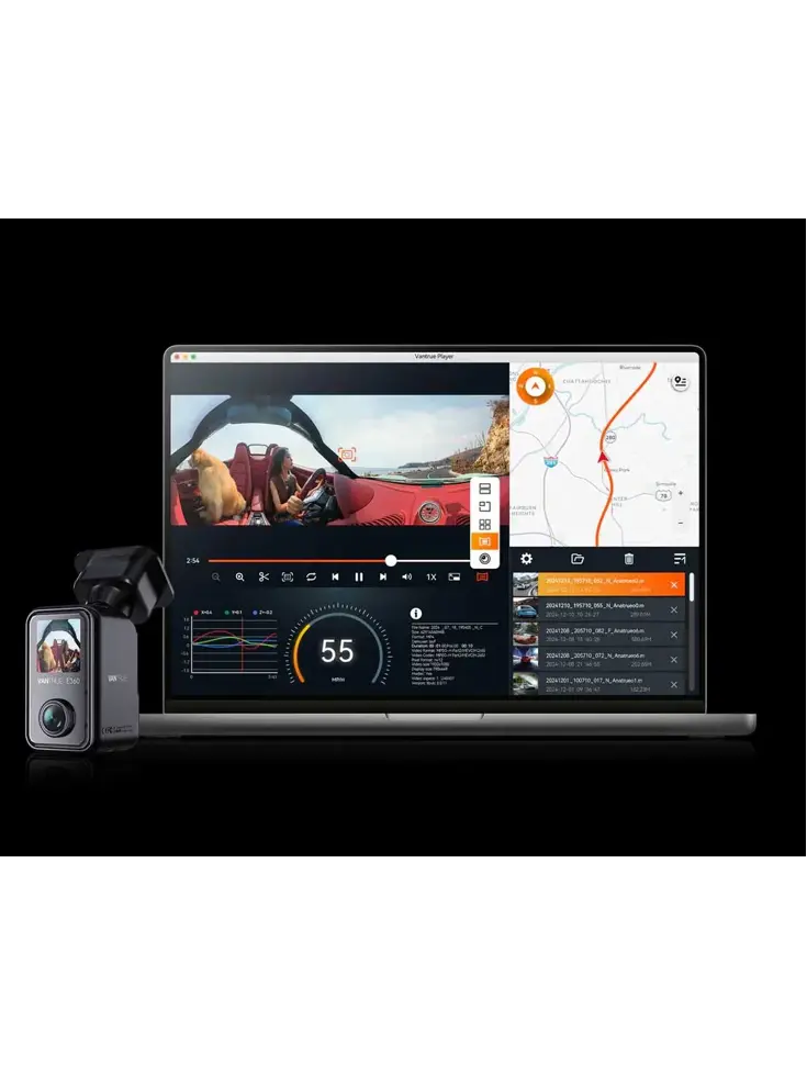Vantrue E360 Cloud 5K 2CH Wifi GPS 360 dashcam