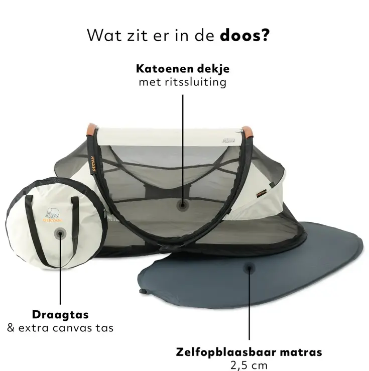 Baby luxe campingbedje - Zelfopblaasbare matras