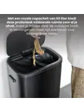 Prullenbak met Drukdeksel - 55 Liter
