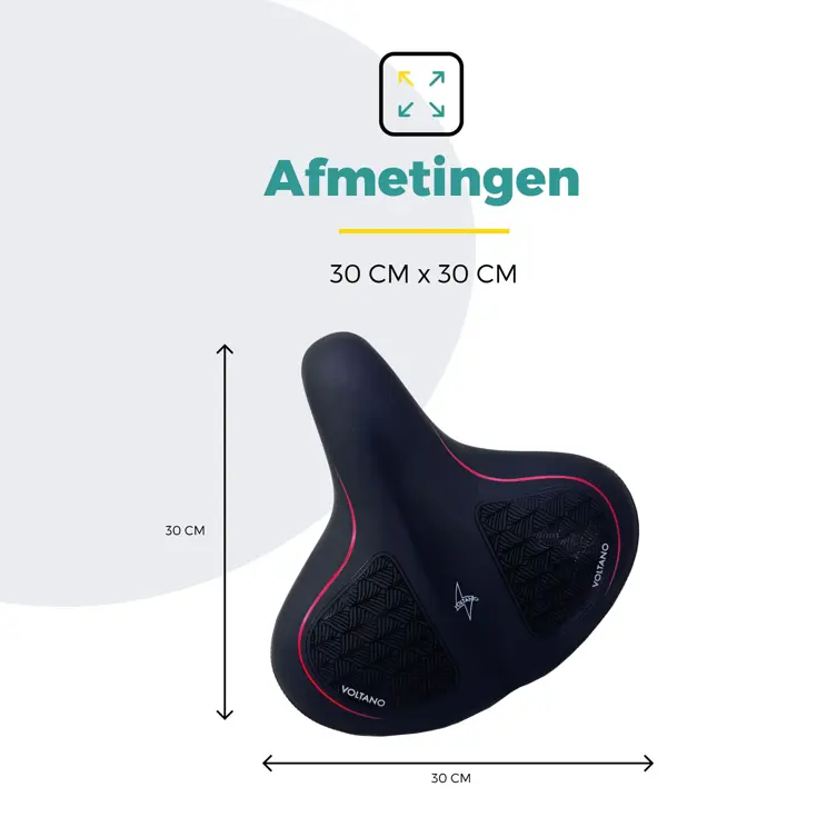 Voltano XXXL Fietszadel – Extra breed