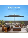 Parasol – 270x180cm – Donkergrijs
