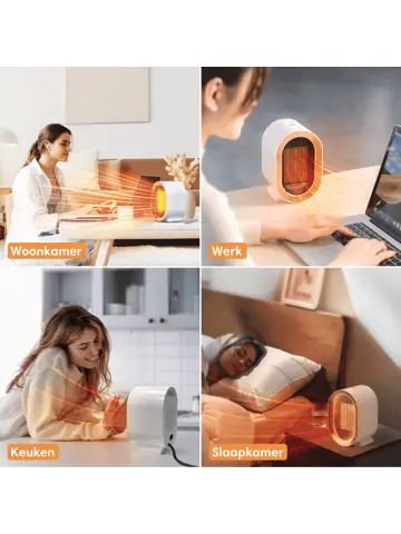 Elektrische Kachel Wit - 1200W - Ventilatorkachel