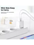 Dual USB-A + USB-C kabel - Wit
