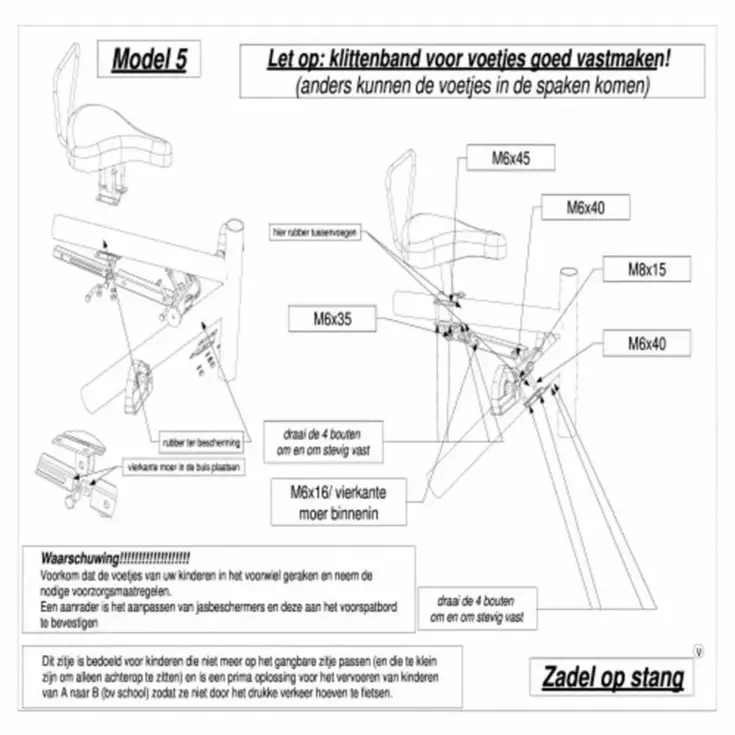 Zadel op buis Herenfiets model 5