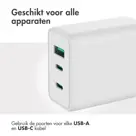 Accezz Wall Charger USB-C en USB - 65 Watt