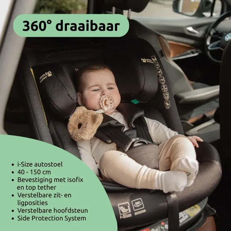 MamaLoes Sef 40-150 cm 360° i-Size Autostoel