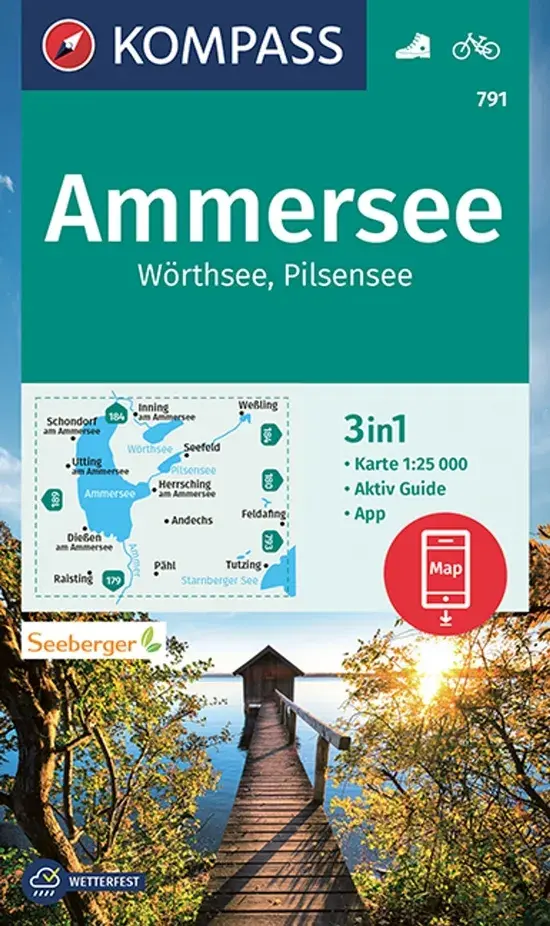Wandelkaart WK791 Ammersee - Wörthsee