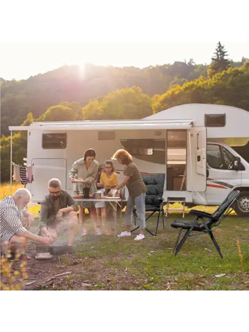 Campingstoel Luxe Duo – Draagtas – Zwart