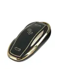 TPU Sleutelhoesje voor Tesla Model 3-Y-S goud