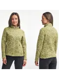 Dames wollen full-zip vest Tuva Jaquard