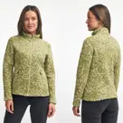 Dames wollen full-zip vest Tuva Jaquard