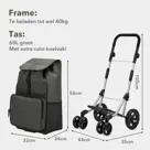 Boodschappentrolley deluxe – 60 liter