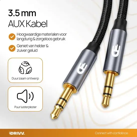AUX Kabel 3.5mm - 2 Meter