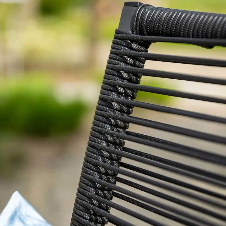 Tess 2st zwarte Tuinstoel