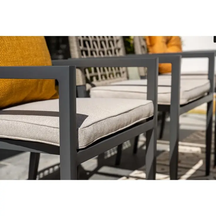 Burela 4st taupe Tuinstoel