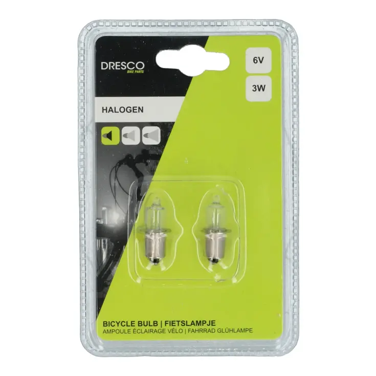 Halogeen reservelamp 6V 3W voor fietsverlichting