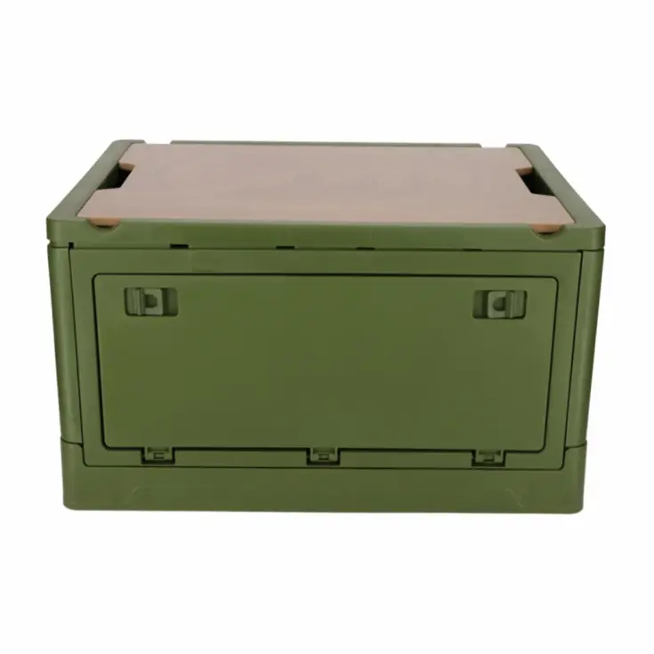 Krat met Houten Deksel en Koeltas