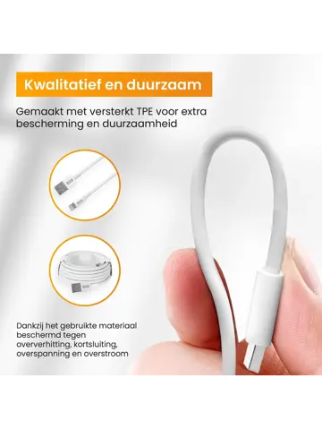 USB-A naar Lightning Kabel - 1 Meter