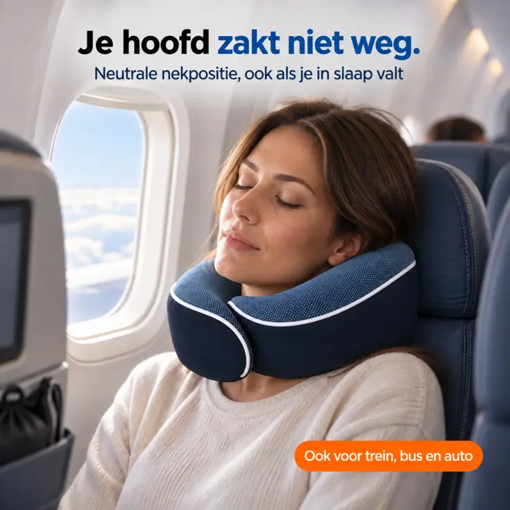 Reiskussen Set - Nekkussen Vliegtuig Memory Foam